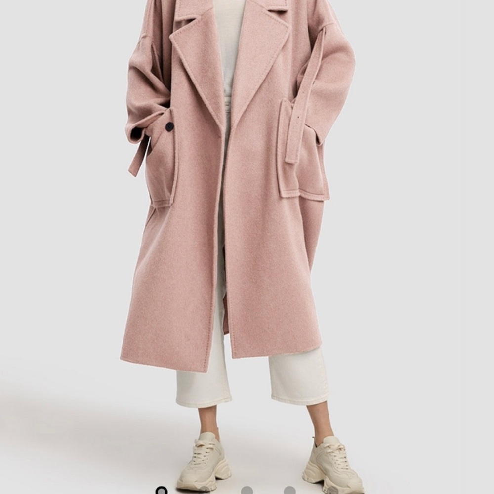Brand New Lattelier Oversized Pink Wool Coat, Size XXS